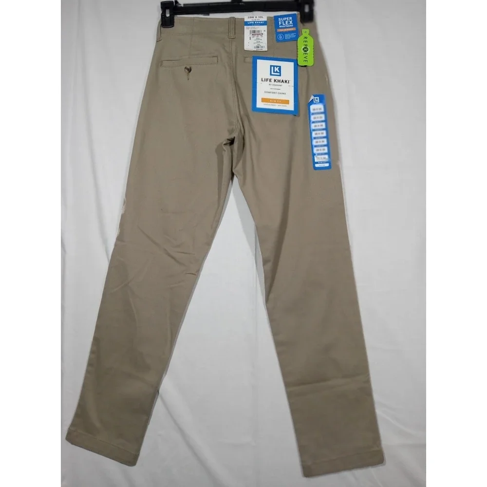 Haggar Life‎ Khaki Pants Men's Size 28x29 Slim Fit Casual